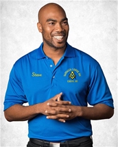 Royal Blue Performance Mesh Lodge Polo