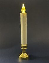 Burning Taper with Flame bulb 10" Tall