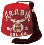 The Rhinestone Embroidered Shrine Fez - Single Row - Velour