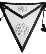 Scottish Rite Apron 32 Degree - Black lining