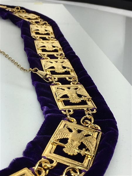 Scottish Rite WD gold Chain Collar
