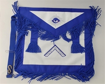 Masonic Worshipful Master Apron with side tabs - Leather - CLEARANCE