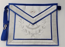 Past Master Masonic Apron with Non-Tarnish Embroidery CLEARANCE