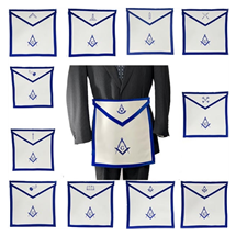 Texas Masonic Officer Apron Set - Regulation