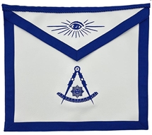 Masonic Past Master Apron - Royal Blue - Embroidered