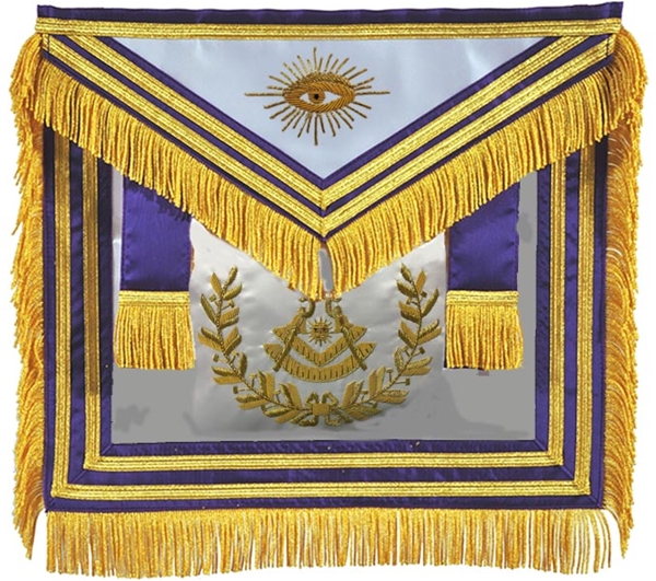 Master Mason Cloth Dress Hand Crafted Embroidery With Silver or Gold Bullion 