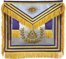 Past Master Apron Gold or Silver Bullion Embroidery