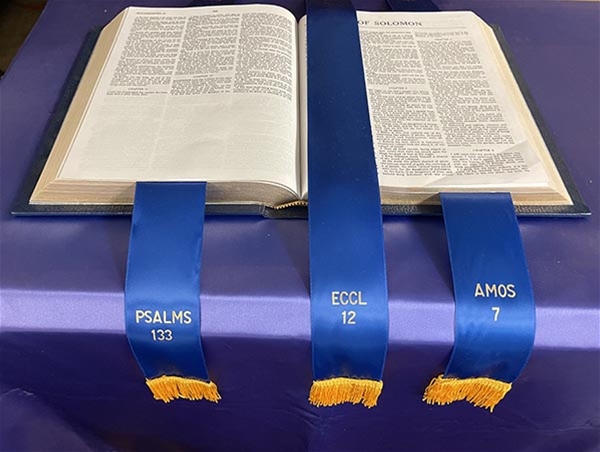 Masonic Royal Blue Altar Bible Marker for Blue Lodge - Set of 3