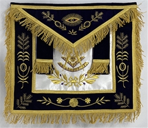 Masonic Grand Master Apron - Gold Metallic non-tarnish thread & Tabs