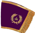 Grand Officer Purple Velvet Gold Bullion Cuffs