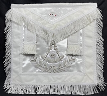 Bullion Masonic Past Master Apron with side tabs