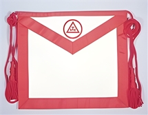 Leather Royal Arch Mason Apron with Officer Emblem