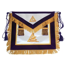 Past Thrice Illustrious Master Apron – Gold Fringe & Ball Chain Tabs