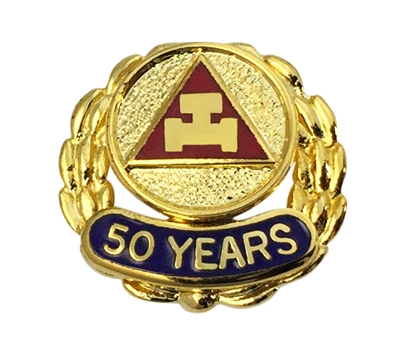 RAM 50 Year Veteran Member button with wreath