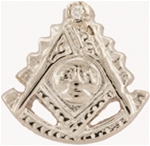 Past Master Lapel Button in 10K WG with diamond