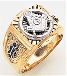 Gold Masonic Ring Open Back  3172