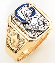 Gold Masonic Ring Solid Back 3181