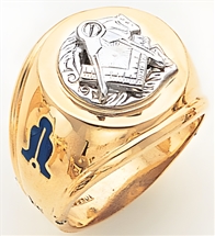 Gold Masonic Ring Open Back 3188