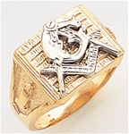 Gold Masonic Ring Open Back 3197