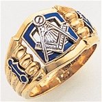 Gold Masonic Ring Open Back 3198