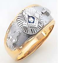 Gold Masonic Ring Concave Back 3209