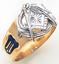 Gold Masonic Ring Open Back 3211