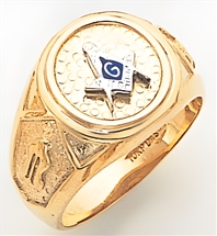 Gold Masonic Ring Open Back 3213