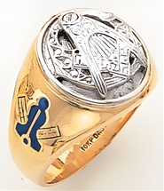 Gold Masonic Ring Solid Back 3220