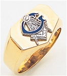 Gold Masonic Ring Open Back 3317