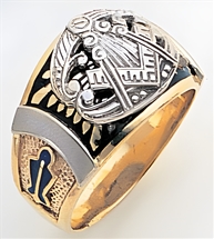 Gold Masonic Ring Concave Back 3332