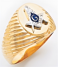 Gold Masonic Ring Concave Back 3350