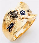 Gold Masonic Ring Open Back 3353