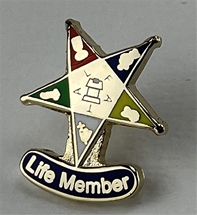 Eastern Star Lifetime Member Pin