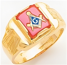 Masonic Ring - 5058BL - open back