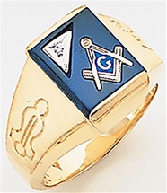Masonic ring with 1pt Diamond - 5139