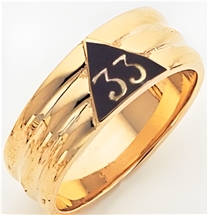 Scottish Rite Gold 33 Ring with Personalization