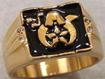 Stainless Steel Masonic Ring Black Finish