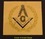 6" Masonic Decal