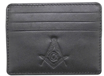 Masonic RFID Slim Leather Wallet
