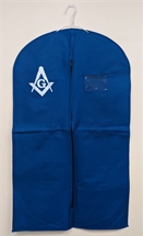 Mens 40" suit bag Blue/White with Masonic emblem