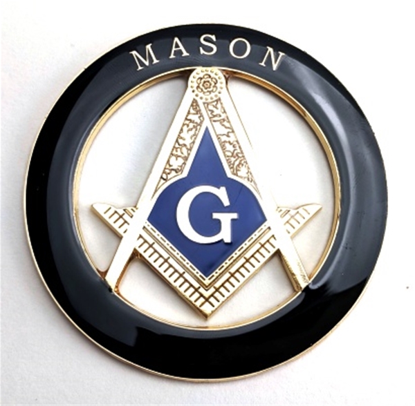 Cutout Masonic Auto Emblem