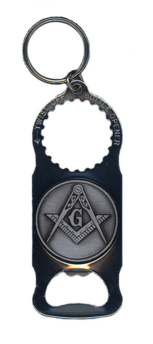 Freemasons Past Master Masonic Bottle Opener Key Fob Key Holder or Money Clip