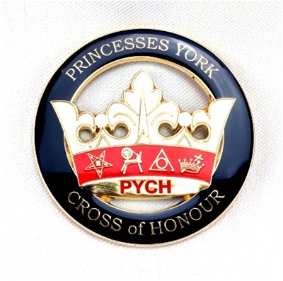 Masonic 3" Car Emblem York Rites Knights Templar Crown Cross Metal NEW! 
