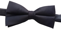 Masonic Loom Woven Polyester Bow Ties 2" - Black(tone on tone)