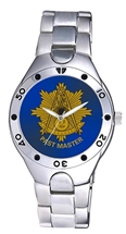 Past Master Watch w/ Rayed Emblem on Blue Face