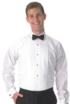 Mens "Lay-Down" Collar 1/4" Pleat Long Sleeve Tuxedo shirt