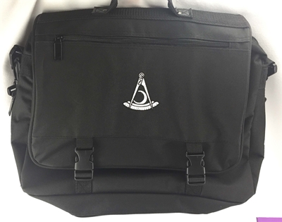 Past Distric Deputy Black with White Emblem Expandable Briefcase