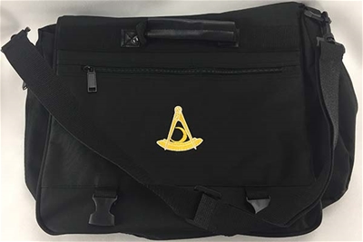 Past Distric Deputy Black with Yellow Emblem Expandable Briefcase