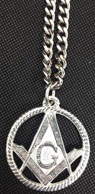 Masonic Necklace  Pewter