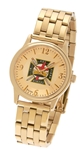 Knights Templar Watch by Bulova Goldtone foldover band